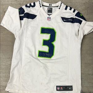 White and Blue Football Jersey